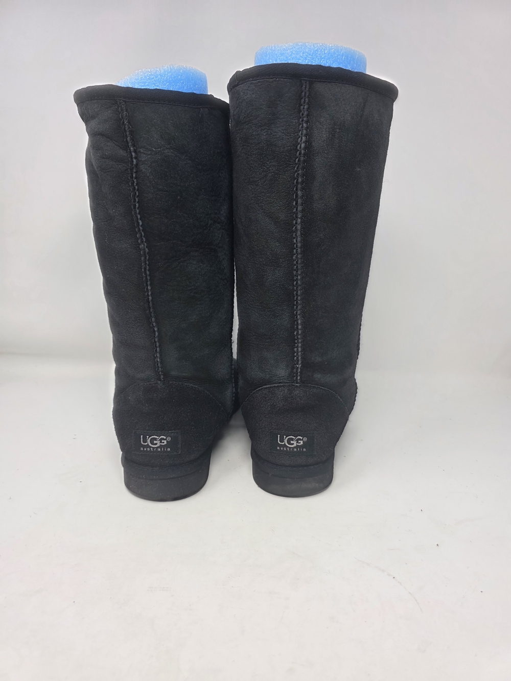 UGG Australia Womens Classic Tall Sheepskin Shearling Boots Black 5815 Sz W8